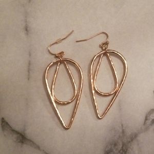 Rose Gold Tear Drop Earrings